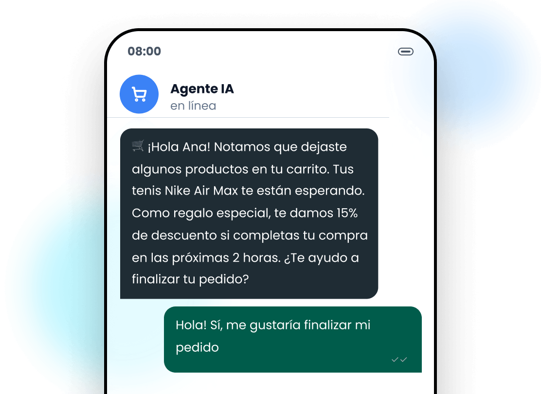 Agente IA atendiendo conversaciones